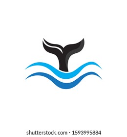 Whale tail icon vector illustration