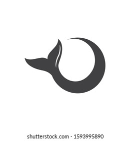 Whale tail icon vector illustration