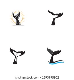 Whale tail icon vector illustration