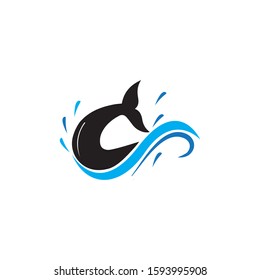 Whale tail icon vector illustration