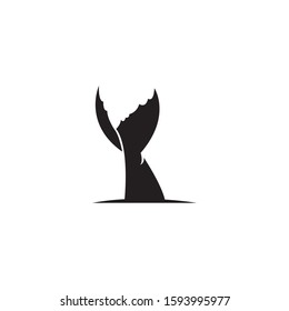Whale tail icon vector illustration