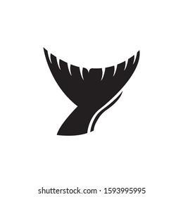 Whale tail icon vector illustration