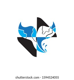 Whale tail icon vector illustration