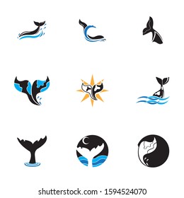 Whale tail icon vector illustration