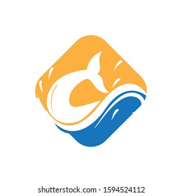 Whale tail icon vector illustration