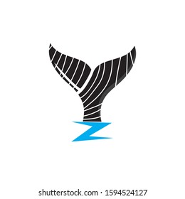Whale tail icon vector illustration