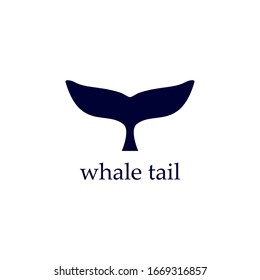 Whale tail icon vector illustration, whale tail sign isolated on white background.