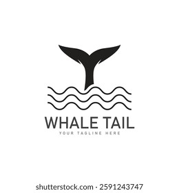 Whale tail icon vector illustration