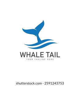 Whale tail icon vector illustration