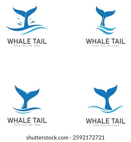 Whale tail icon vector illustration