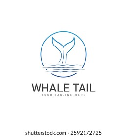 Whale tail icon vector illustration