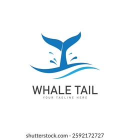 Whale tail icon vector illustration