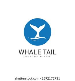 Whale tail icon vector illustration