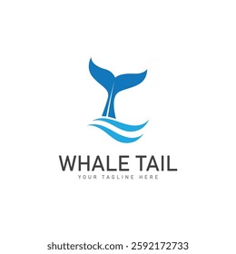 Whale tail icon vector illustration