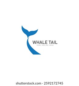 Whale tail icon vector illustration