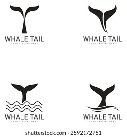 Whale tail icon vector illustration