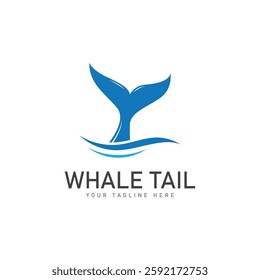 Whale tail icon vector illustration
