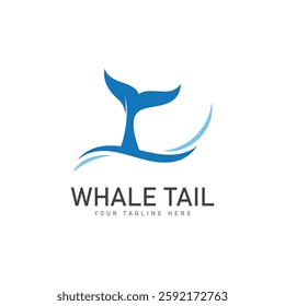 Whale tail icon vector illustration