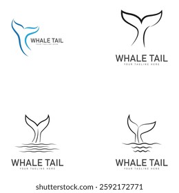 Whale tail icon vector illustration