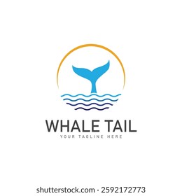 Whale tail icon vector illustration