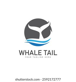 Whale tail icon vector illustration