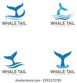 Whale tail icon vector illustration