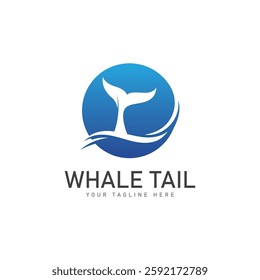 Whale tail icon vector illustration
