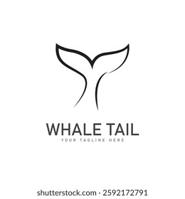 Whale tail icon vector illustration