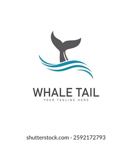 Whale tail icon vector illustration