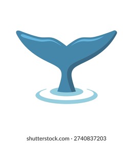 Whale tail icon vector, whale tail logo vector illustration, clip art of a whale, whale clip art, dolphin tail vector icon, isolated on white background
