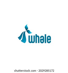 whale tail icon vector on white background