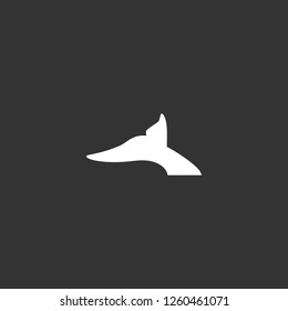 whale tail icon vector. whale tail sign on black background. whale tail icon for web and app