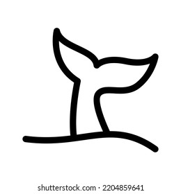 Whale Tail Icon Vector Symbol Design Illustration
