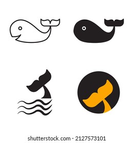 whale tail icons symbol vector elements for infographic web