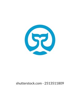 Plantilla de Vector de diseño de logotipo de cola de ballena