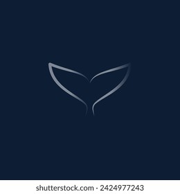 Whale tail logo illustration, vector illustration 