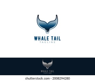 Whale Tail Logo Template Design