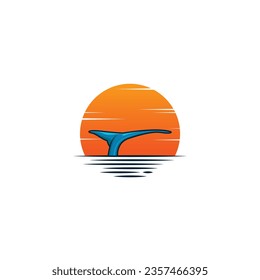 Whale tail logo vector graphics