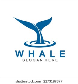  whale tail logo vector illustration design. Whale tail graphic icon