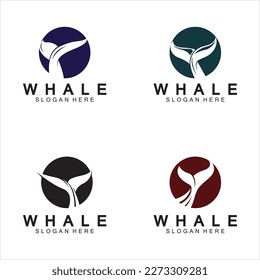  whale tail logo vector illustration design. Whale tail graphic icon