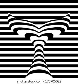 whale tail optical illusion
