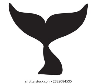 A whale tail silhouette is a simple yet elegant image of a whale's tail, typically shown from behind.