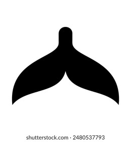 Whale tail silhouette. Vector image

