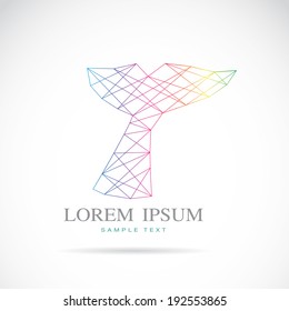  Whale tails abstract isolated on a white backgrounds. Vector illustration