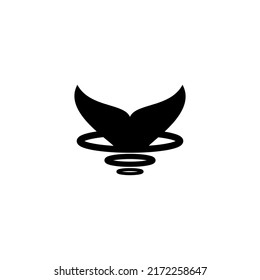 Whale Tale Icon, Animal, Mammal, Conservation Concept Vector Illustration Can Used for Topics Like Wildlife