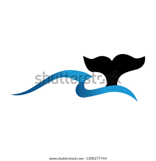 Whale Tale Logo Icon Stock Vector Royalty Free