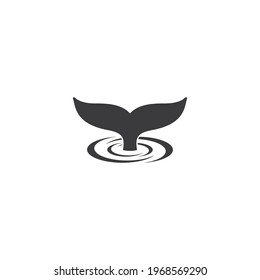 Whale Tale Logo Vector Icon Illustration In Simple Design 