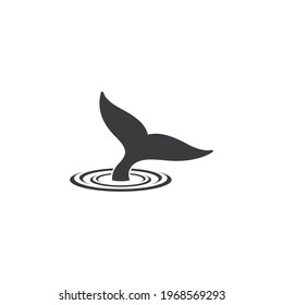 Whale Tale Logo Vector Icon Illustration In Simple Design 