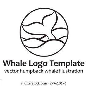 Whale tale - vector illustration for logo or sighn