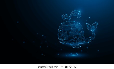 Whale technology graphic design background. Vector illustration. Vector Abstract technology circuit lines. Technology vector background.Eps10 vector illustration.